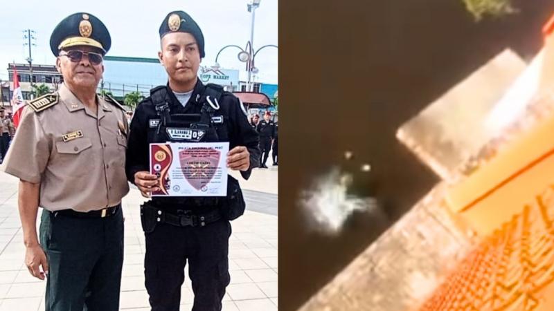 Policia salva a mujer en río Nanay tras lanzarse desde 40 metros de altura