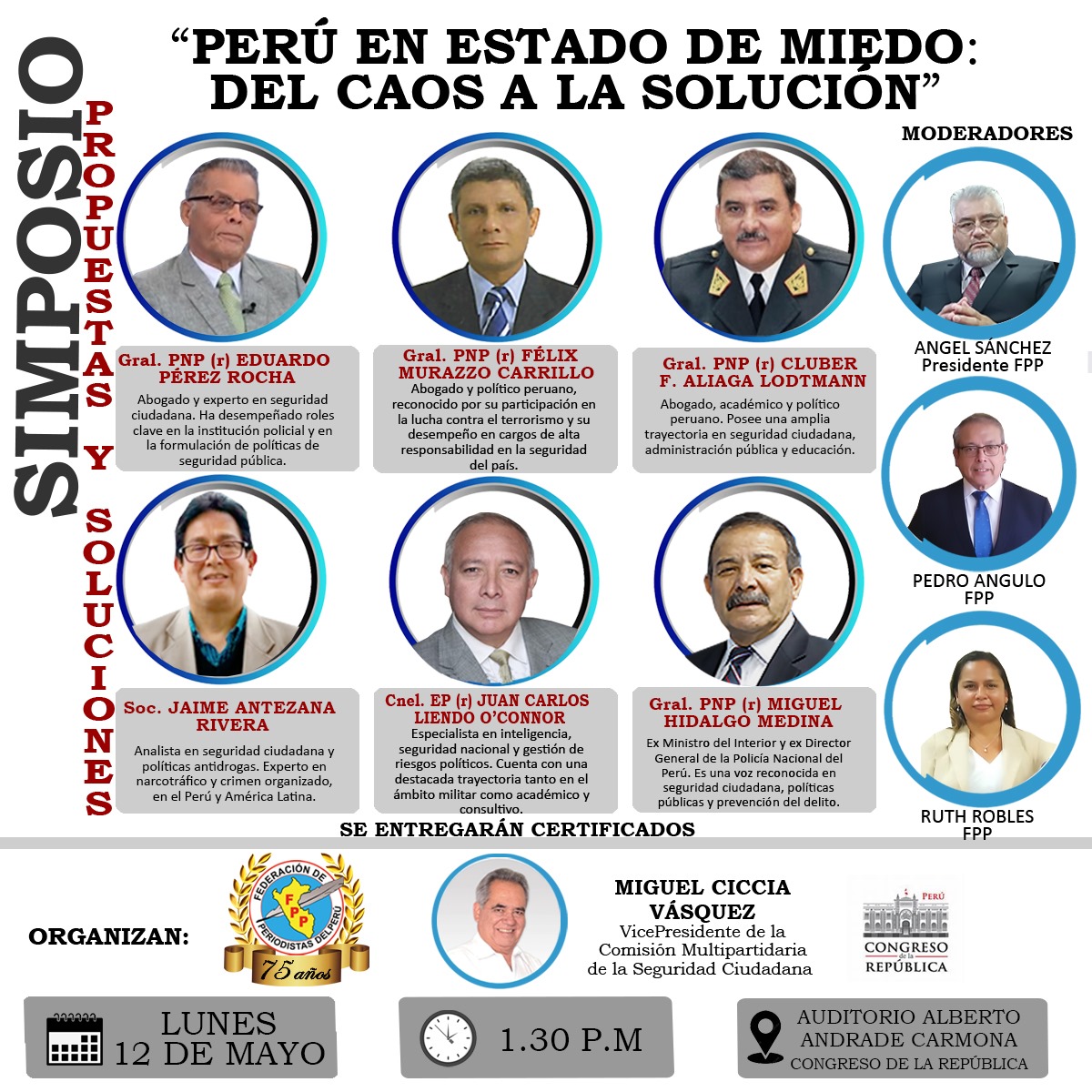Simposio Nacional “Perú en Estado de Miedo: del caos a la solución”