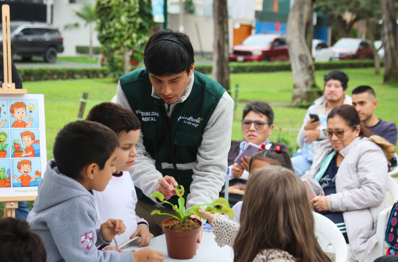 Miraflores impulsa el amor por la naturaleza con taller sobre plantas carnívoras para niños