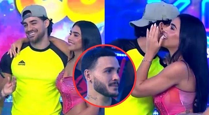 Austin y Vania coquetean en la cara de Mario Irivarren