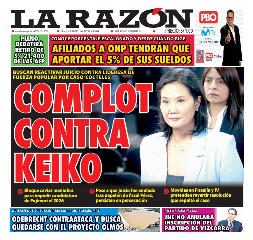 Portada Diario La Razón (05/06/2025)
