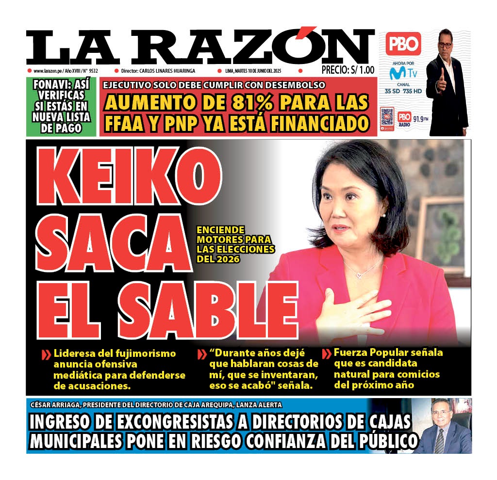 Portada Diario La Razón (10/06/2025)